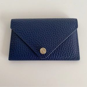 Dagne Dover Card Case Navy Leather
